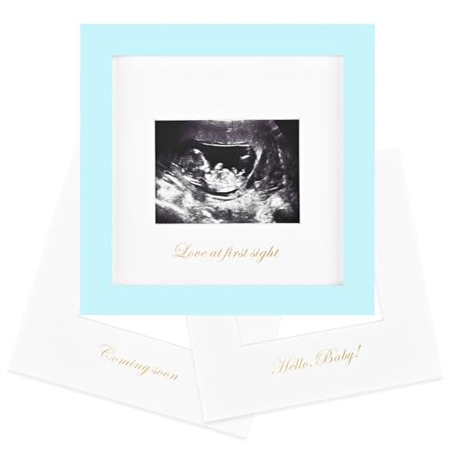 KINLINK Baby Sonogram Picture Frame, Ultrasound Picture Frame Light Blue - color: Light Blue, size: 6x6