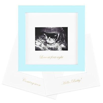 KINLINK Baby Sonogram Picture Frame, Ultrasound Picture Frame Light Blue - color: Light Blue, size: 6x6