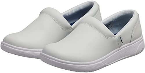Cherokee Melody Nursing Clogs for Women Slip Resistant Leather Upper - color: White, size: 11