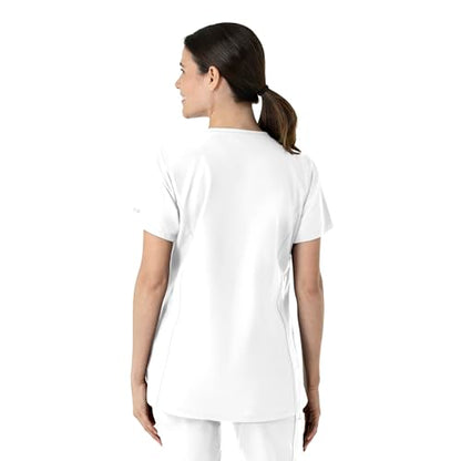 Carhartt Scrubs C12213 Women's Force® Modern Fit Notch Neck Tunic Top - color: White, size: Medium