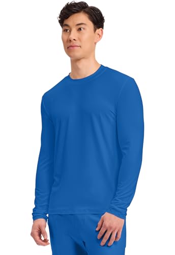 Cherokee Basics Long Sleeve Underscrub for Men Crew Neck Compression Shirt - color: Royal, size: XX-Large Big