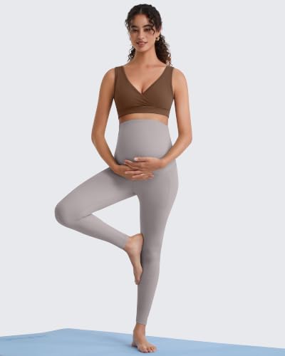 G4Free BareFeel Maternity Bra Wireless Nursing for Breastfeeding V Neck - color: Dark Coffee, size: X-Large