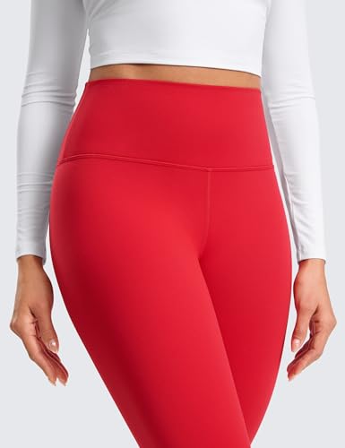 CRZ YOGA Matte Fleece Lined Leggings 28'' - color: Aurora Red, size: Medium