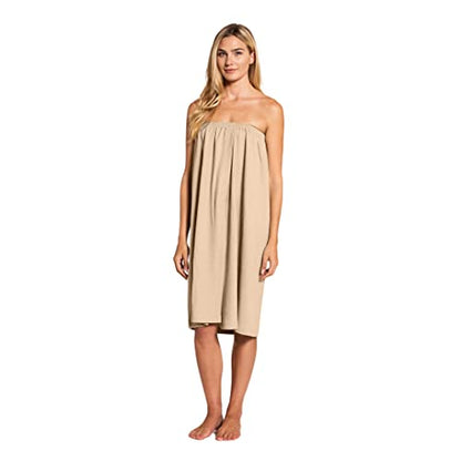 Canyon Rose Waffle Weave Long Spa Wrap, One Size, Sand - color: Sand
