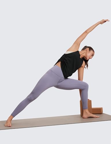 CRZ YOGA Pima Cotton Ruched Tank Top - color: Black, size: X-Small