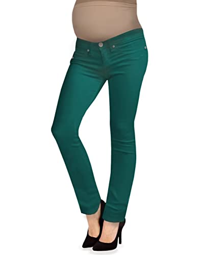 Hybrid & Company Women's Maternity Stretch Jeans - color: Jade, size: Medium