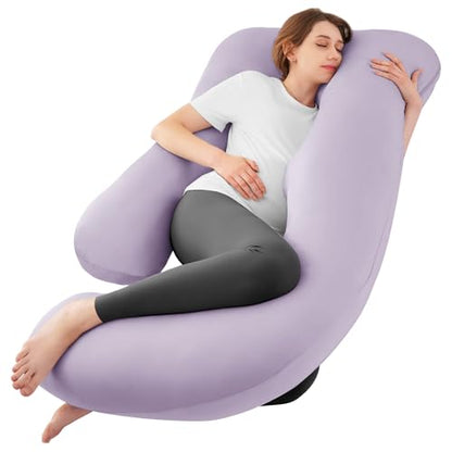 Cooling Pregnancy Pillows for Sleeping, 57'' Full Body Pillow, Lavender - color: Lavender, size: 57 Inch