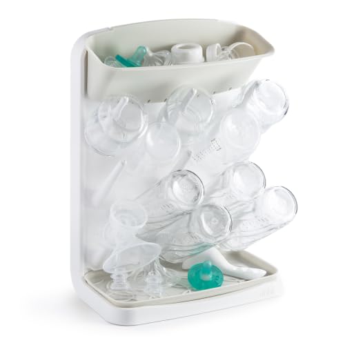 Ubbi Vertical Baby Bottle Drying Rack, Space Saving Countertop Bottle Dryer - color: Oat Vertical Drying Rack