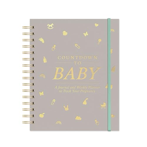 Studio Oh! Countdown to Baby Pregnancy Journal for Women - color: Gold