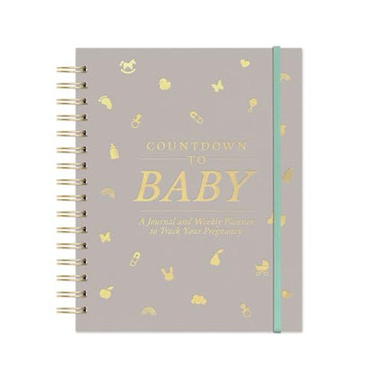 Studio Oh! Countdown to Baby Pregnancy Journal for Women - color: Gold