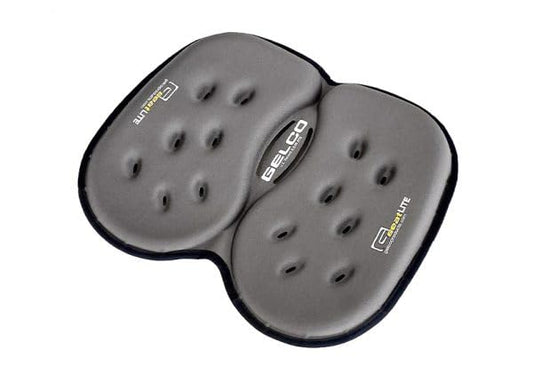 G Seat LITE Travel Gel Foam Cushion | Back Pain, Sciatica, Pressure Relief | Relieves Tailbone Discomfort, Promote Healthy Posture | Ergonomic Comfort | Car, Commute, Airplane and Travel - Gray - color: Gray