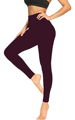 FULLSOFT Buttery Soft Leggings for Women High Waisted - color: Plum, size: Small-Medium