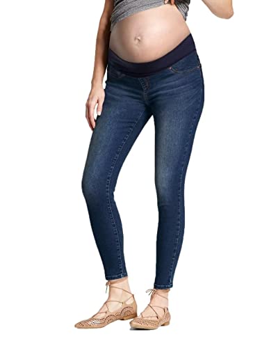 Hybrid & Company Women's Comfy Maternity Jeans - color: Medium Blu7, size: 1X