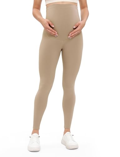 Buttergene 1 Pack Buttery-Soft Maternity Leggings - color: Khaki, size: X-Large
