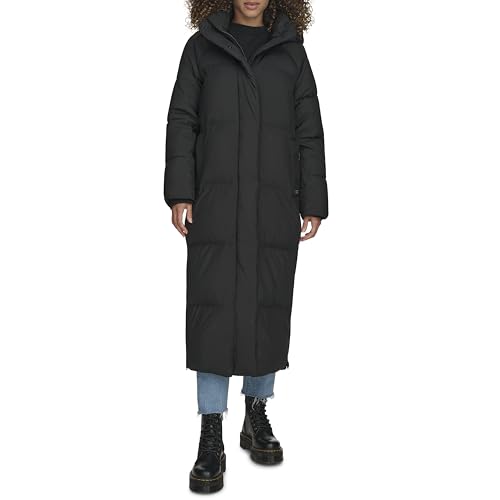 Levi's Women's Cloud Puff Extra Long Puffer Jacket Coat - color: Black, size: Small