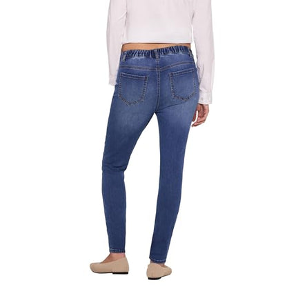 Motherhood Maternity Women's Under the Belly Skinny Ankle Denim Pregnancy Jeans with Side Elastic Panel Insets - color: Medium Wash, size: Medium
