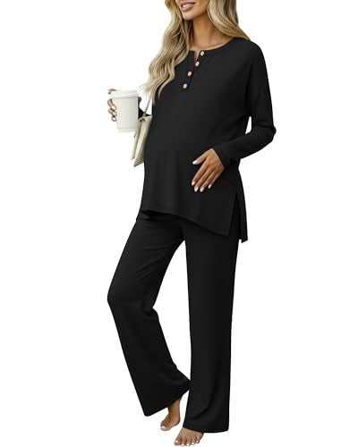 Women's Maternity Pajamas Sets - color: Black, size: X-Large