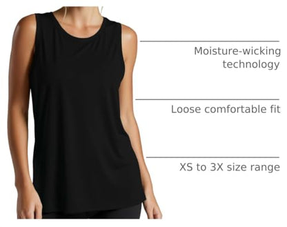 5 Pack Women's Dry Fit Tank Tops Muscle Sleeveless Workout Athletic Gym - color: Set 1, size: X-Large