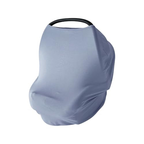 PurComfy 4-in-1 Baby Car Seat Cover, Supersoft Bamboo Viscose Nursing Cover - color: Whale