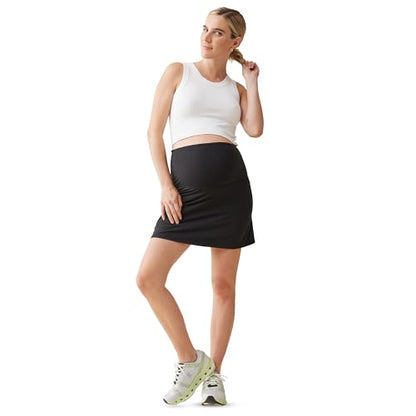 Ingrid & Isabel Basics Active Maternity Skort - color: Black, size: Large