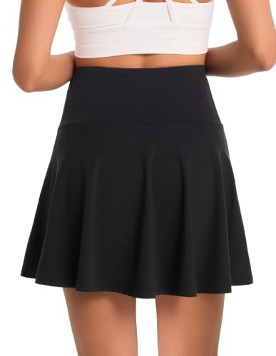 Maternity Flowy Athletic Skirt Built-in Shorts with Pockets - size: Large