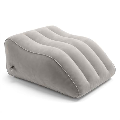 Inflatable Leg Elevation Pillow for Sleeping, Blood Circulation - color: Gray