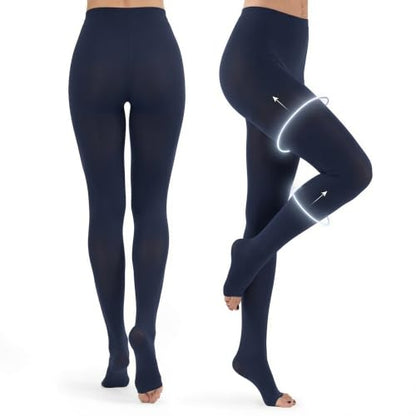 ABSOLUTE SUPPORT Compression Pantyhose 20-30mmHg, Opaque, Navy, Small - color: Navy, size: Small