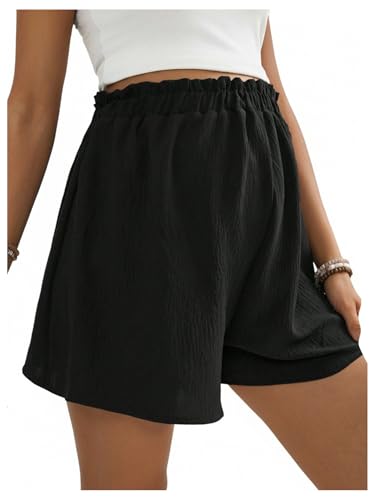 MakeMeChic Women's Maternity Shorts Summer Beach Wide Leg Shorts High Elastic Waisted Cover Ups - size: Medium