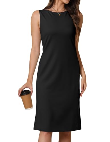 Women Business Sheath Midi Dress - color: Black, size: X-Small
