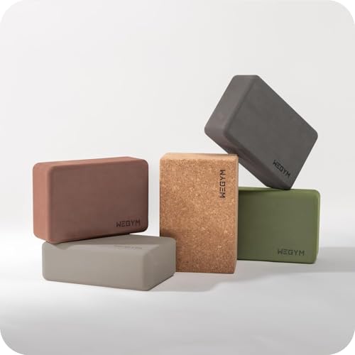 WeGym Yoga Blocks for Yoga and Pilates, 3-Height Stackable Support at Home - color: Lava gray Set