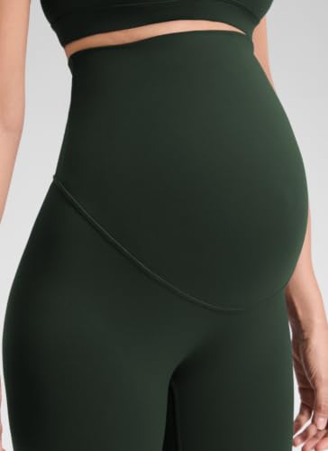 CRZ YOGA Maternity No Front Seam Legging 25" - color: Legend Green, size: X-Small