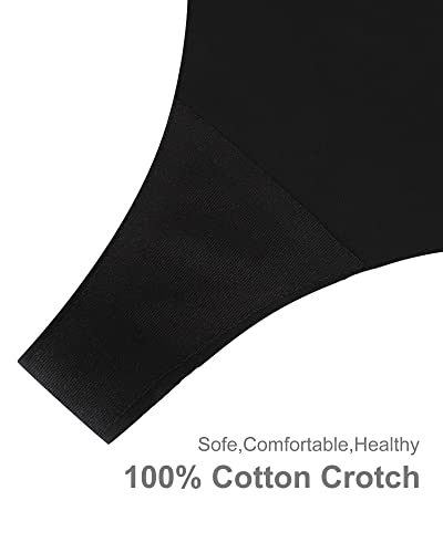 SHARICCA Women No Show Seamless Underwear Thong Invisible Soft Panties Multi Pack - color: (7 Pack) All-match Color, size: Large