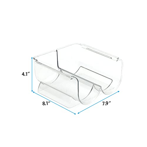 Set of 2 Stackable Tabletop Wine Rack, Free-Standing Counter Top Water Bottle Storage Organizer, Plastic Wine Rack for Kitchen Countertop, Cabinet and Fridge Organization, 2-Bottle 2 Packs - size: 2-Bottle × 2