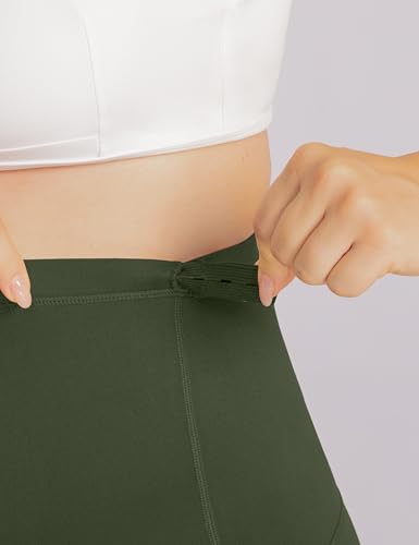 Enerful Maternity Leggings with Pockets Yoga Tights - color: Black+green, size: Small