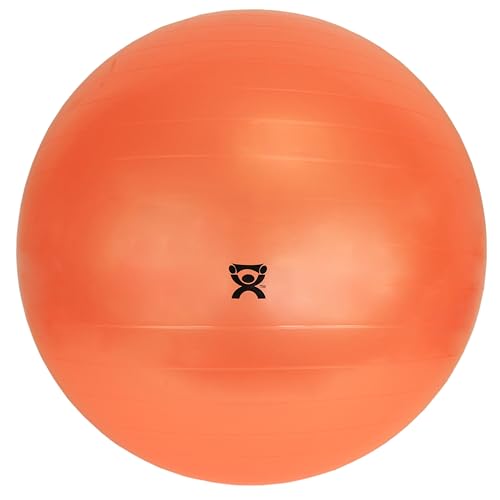 Cando Non-Slip Vinyl Inflatable Exercise Ball - color: Orange