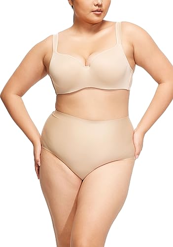 LEAKPROOF2.0 Seamless High Rise Period Underwear for Women - color: Beige, size: Large-X-Large