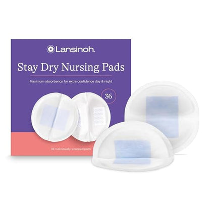 Lansinoh Stay Dry Disposable Nursing Pads, 36 Count - size: 36 Count