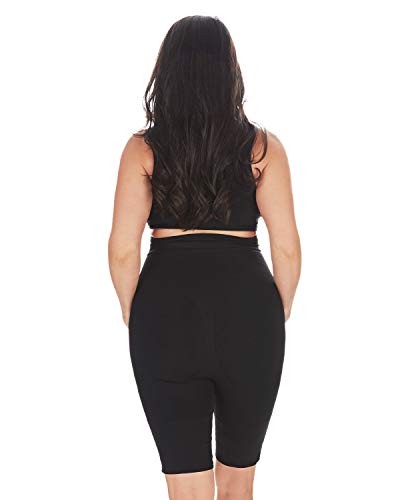 SlimMe Women's Maternity High-Waist Seamless Thigh Shaper - color: Black, size: Large