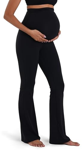 Sunvalix Maternity Flare Leggings for Women, Over Belly Yoga Pants - size: Small