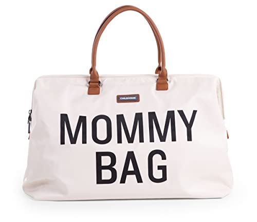 Childhome Original Mommy Diaper Bag - Large Tote, Travel & Hospital Bag (Off White Black) - style: Mommy Offwhiteblk