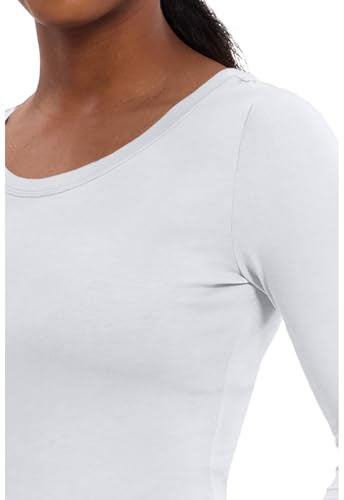 Healing Hands Underscrub Long Sleeve Women Knits Scrub Tops - color: White, size: 4X-Large