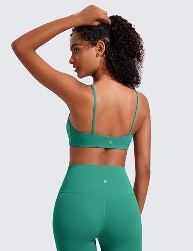 CRZ YOGA Butterluxe Square Neck Sports Bras - color: Cascadia Green, size: Medium