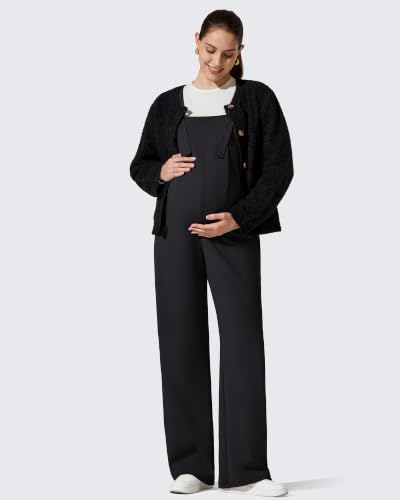 G4Free Shiftready Maternity Jumpsuit Pregnancy Overalls Adjustable Casual - color: Black, size: X-Small