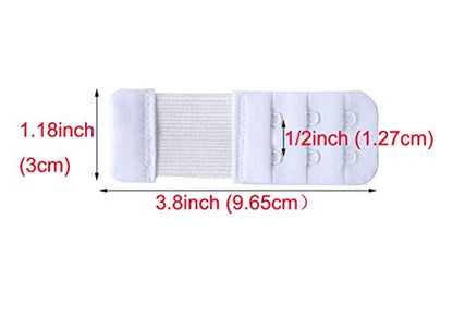 Women's Bra Extenders 4 Hook / 3 Hook / 5 Hook / 2 Hook Soft Comfortable Stretchy Bra Extension Strap - color: 6 Pieces, 2 Hook 1/2 Inch & 3 Hook 3/4 Inch