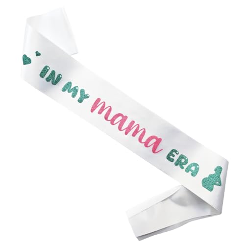 Decorit In My MAMA Era Sash, Mom-to- Be Sash for Baby Shower, Gender Reveal
