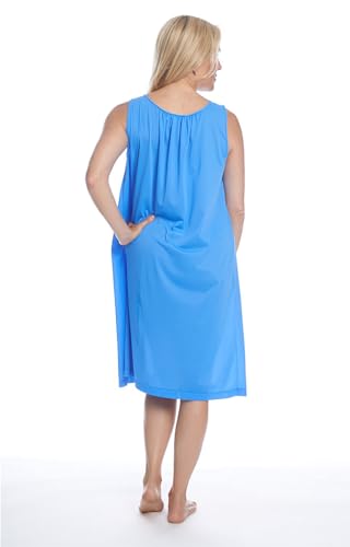 Shadowline Women's Robe & Matching Sleeveless Nightgown Set - color: Pink, size: Large