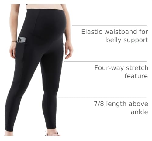 Fabletics Women's PureLuxe High-Waisted Maternity 7/8 Legging, Workout, Yoga, Light Compression, Buttery Soft - size: XX-Large