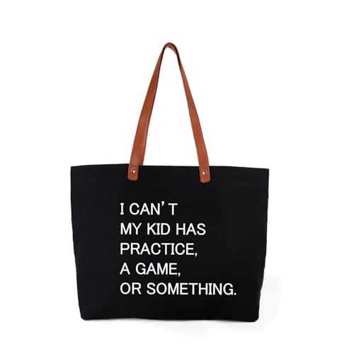 Lamyba New Mom Gifts, Mama Bag Tote with Makeup Bag, Cool Gifts for Mom to be/Expecting Mom - style: I Can't My Kid Has-black