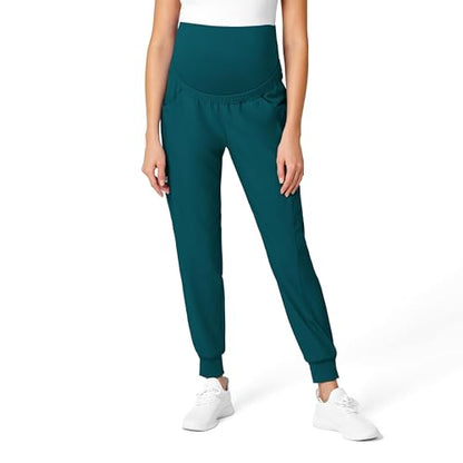 Wink W123 Maternity Jogger Scrub Pant - color: Caribbean Blue, size: X-Small
