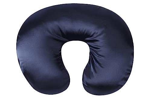 Tcmyyund Satin Nursing Pillow Cover Set 2 Pack Ultra Soft Silk Grey & Navy - color: Grey & Navy